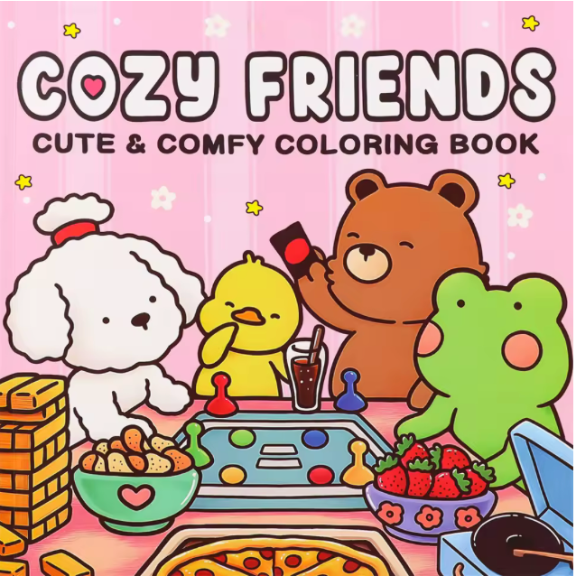 Livre de Coloriage "Cozy Friends: Cute &amp; Comfy Coloring Book"