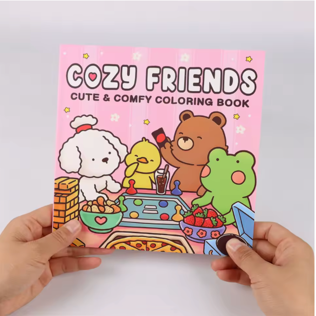 Livre de Coloriage "Cozy Friends: Cute &amp; Comfy Coloring Book"