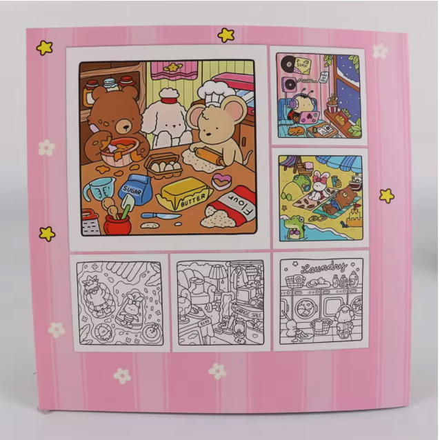 Livre de Coloriage "Cozy Friends: Cute &amp; Comfy Coloring Book"