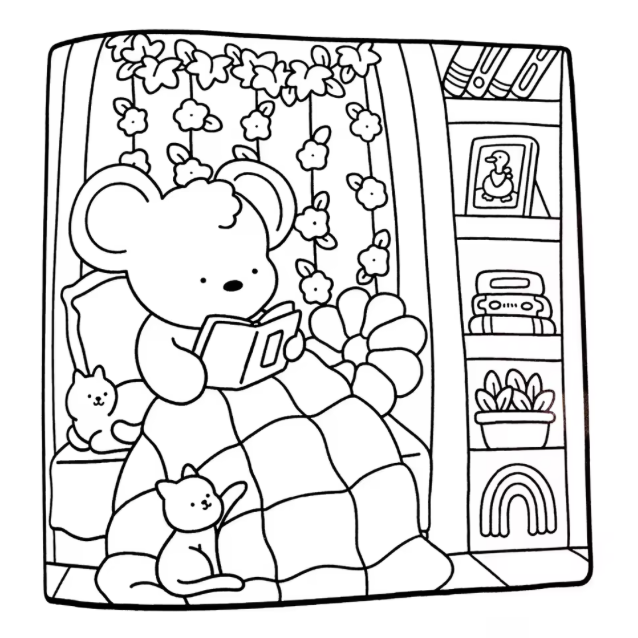Livre de Coloriage "Cozy Friends: Cute &amp; Comfy Coloring Book"