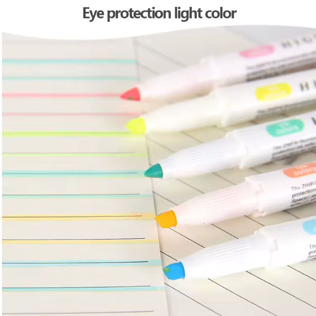 Surligneurs Pastel Double Pointe - Couleurs Douces